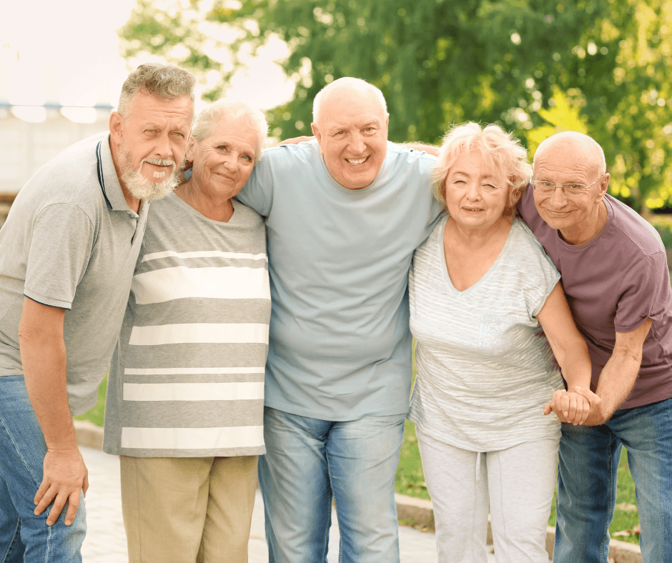 A group of elders smiling.